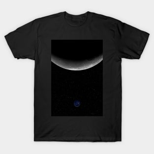 Moon and night on planet Earth T-Shirt